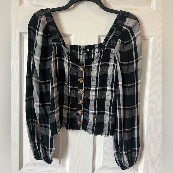 American Eagle Outfitters Tops - American Eagle Women’s Plaid Black and White Top